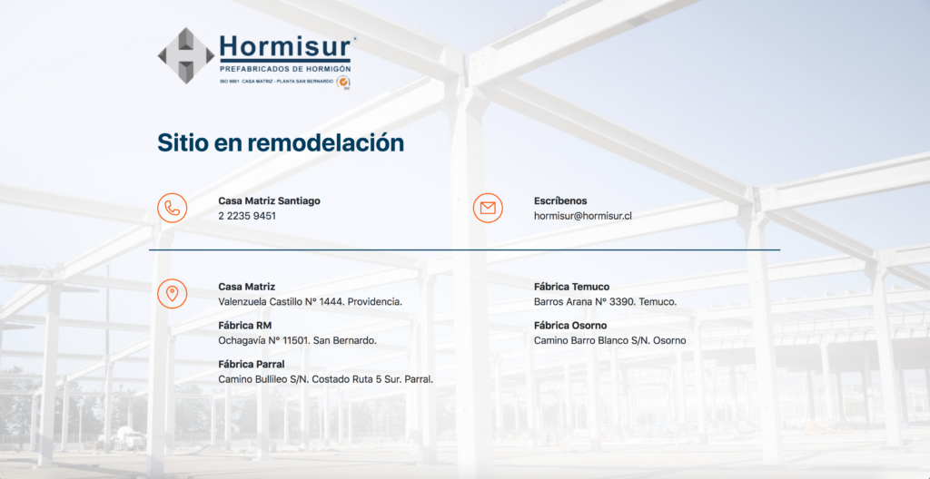 Hormisur, líderes en prefabricados de hormigón en Chile | Sastreria Web
