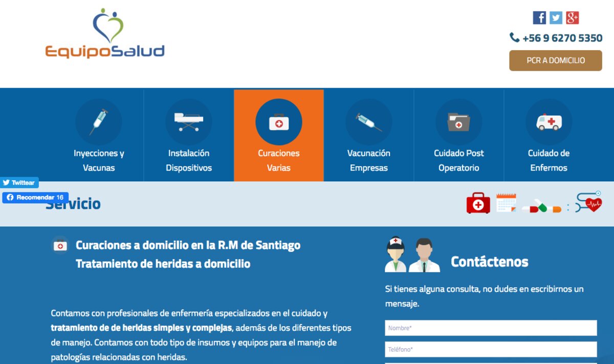 Tratamiento heridas en saniago