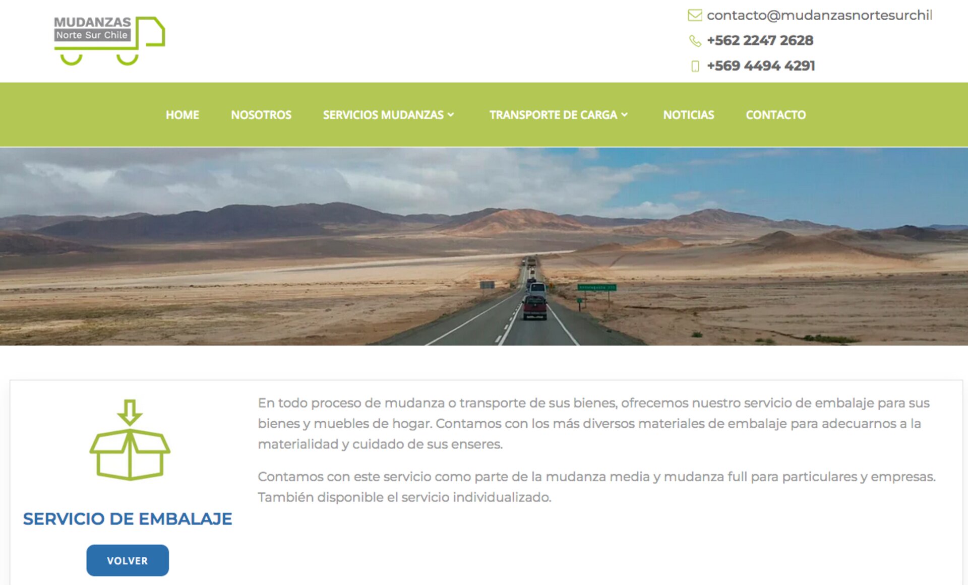 Mudanzas norte de Chile