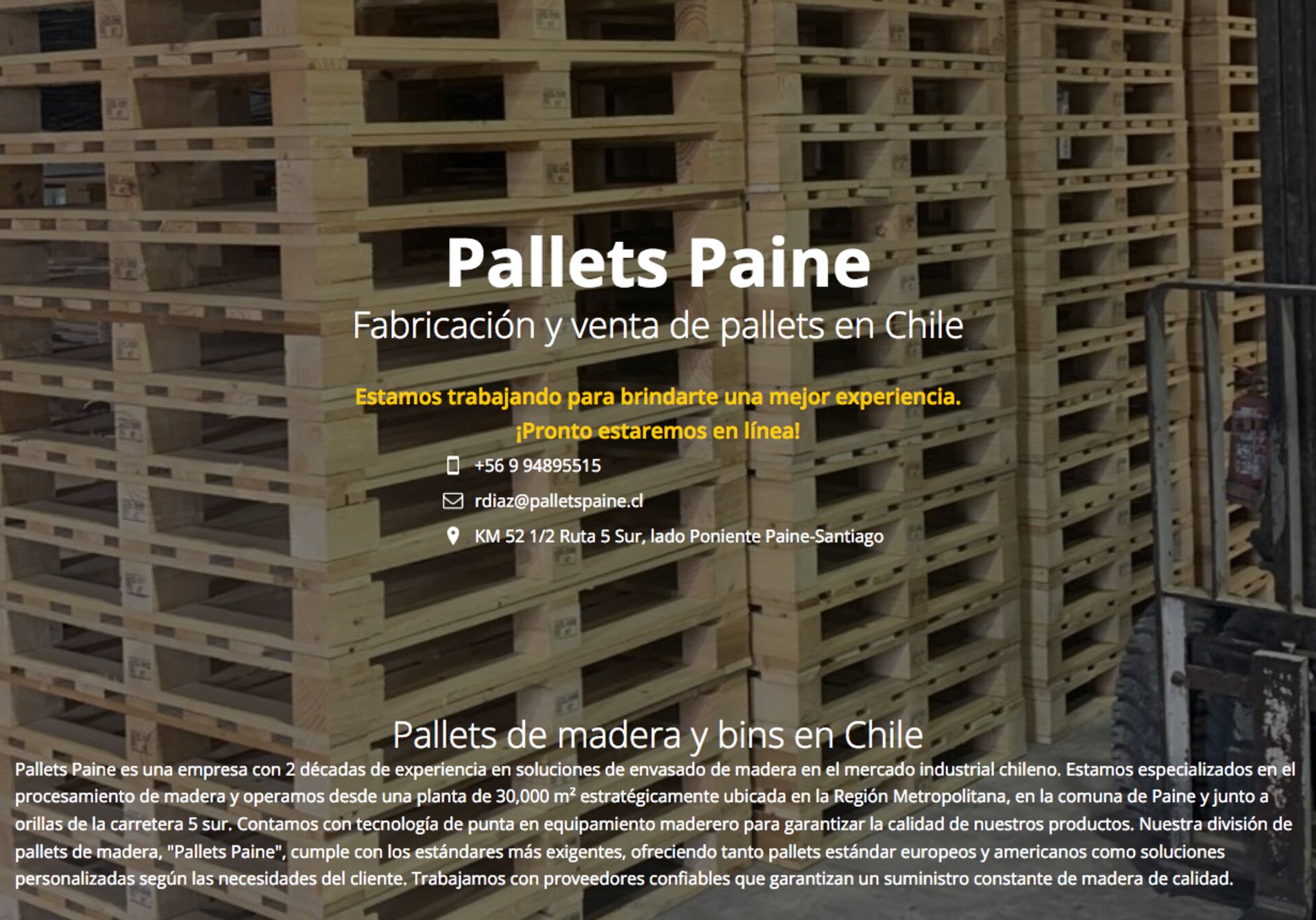 Venta de Pallets madera en Chile