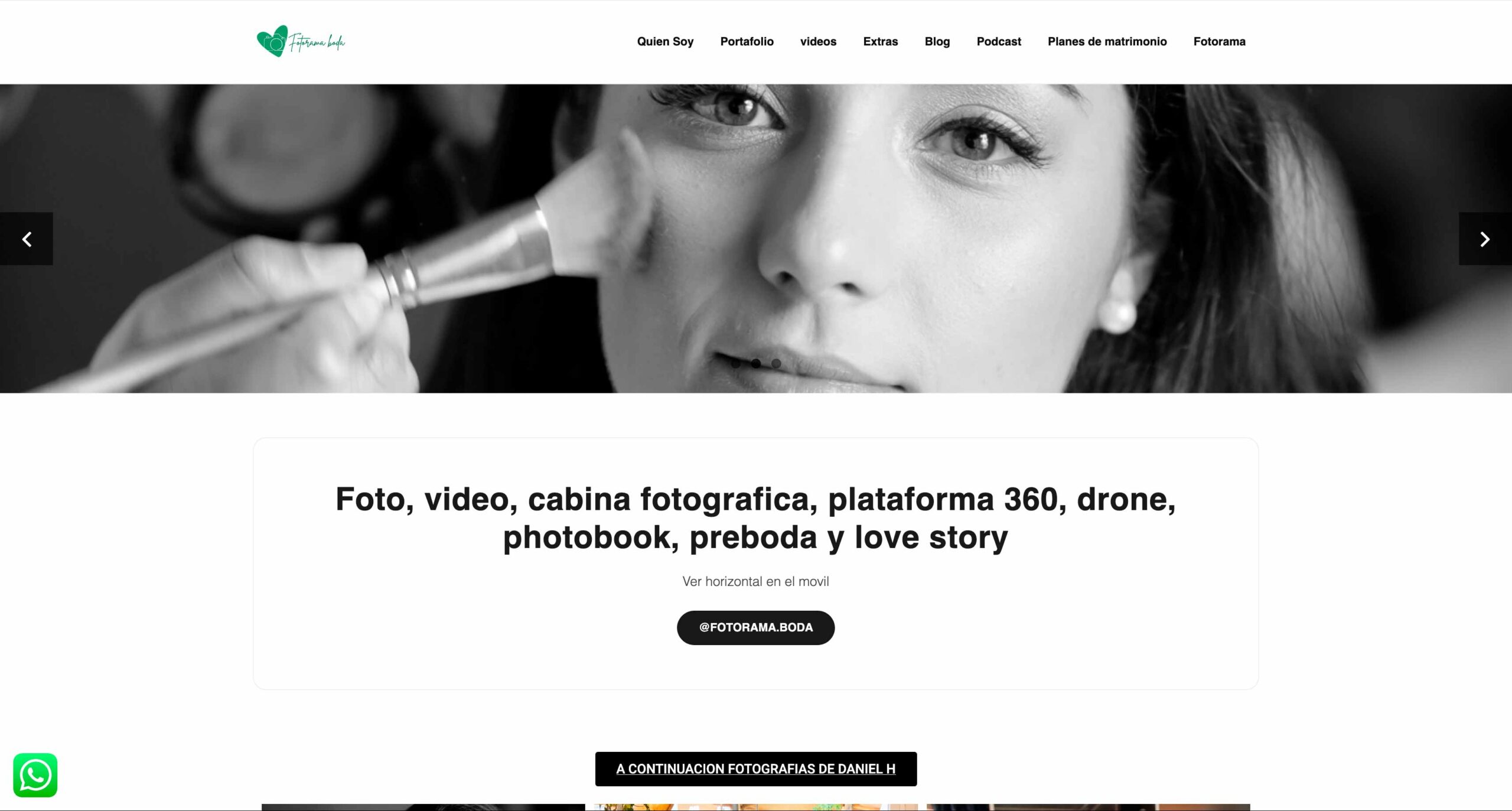 Fotógrafo para matrimonios en Chiel