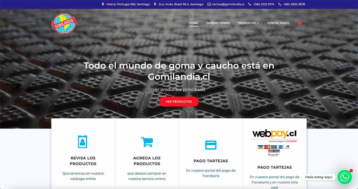 Productos de caucho en Chile