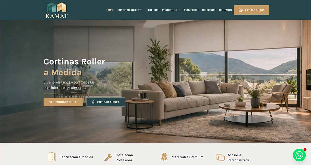 Fábrica de Cortinas roller a medida SantiagoFábri