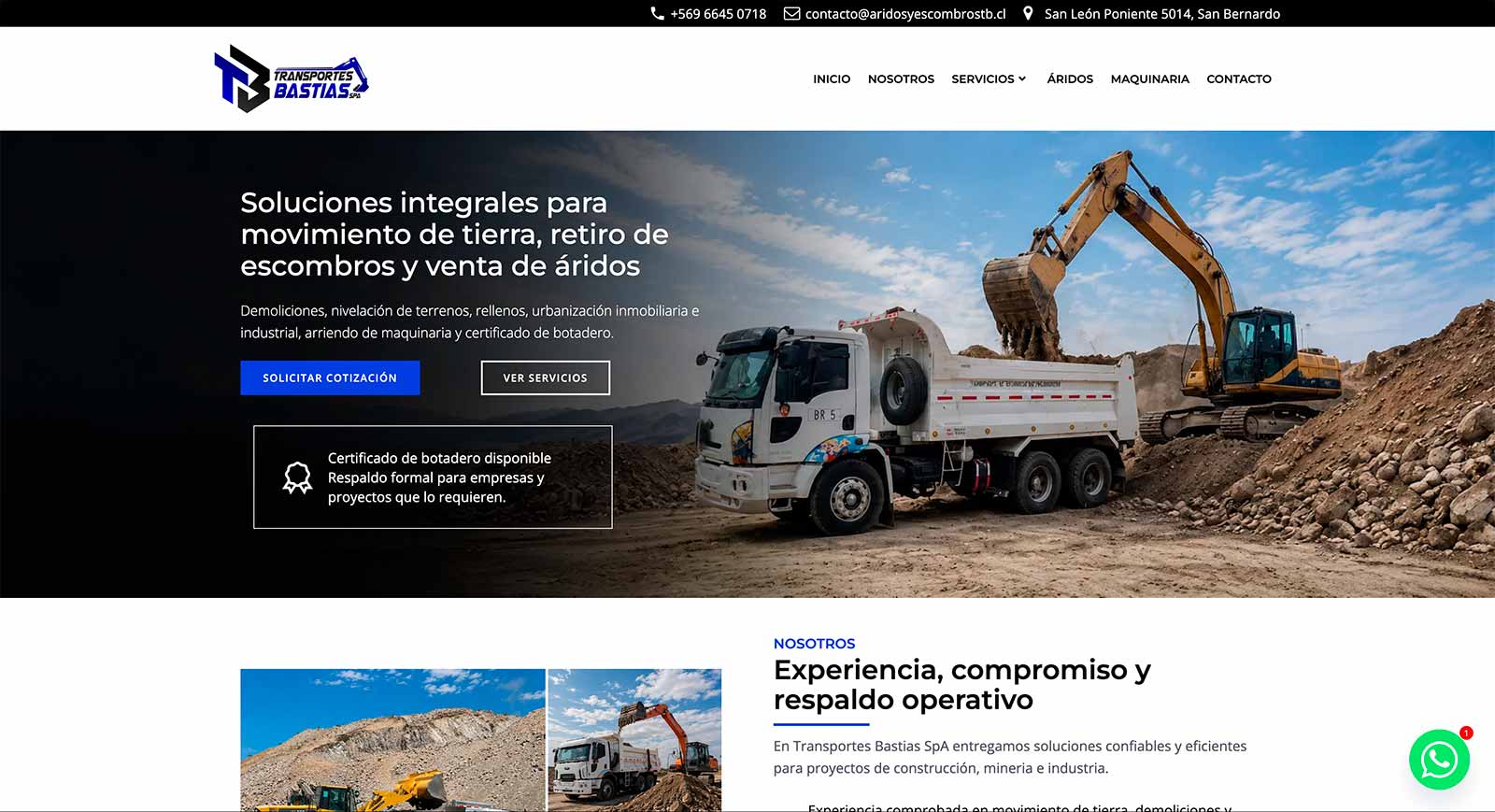 Venta de áridos en la Región Metropolitana